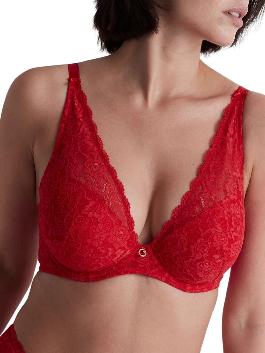 Aubade Rosessence Care High Apex Plunge Bra - Gala 3 Aubade Rosessence Care High Apex Plunge Bra - Gala