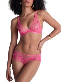 Aubade Rules Of Attraction Triangle Plunge Bra - Exciting Pink -FREYA Shop braforme aubade rules of attraction 4BF12 EXCI 2f