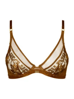 Aubade Rules Of Attraction Triangle Plunge Bra - Golden Shadow -FREYA Shop braforme aubade rules of attraction 4BF12 GOLS c