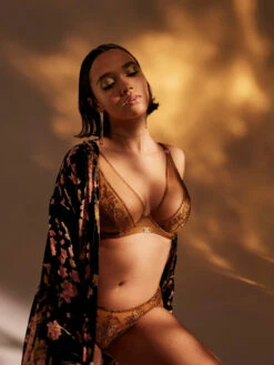 Aubade Rules Of Attraction Triangle Plunge Bra - Golden Shadow -FREYA Shop braforme aubade rules of attraction 4BF12 GOLS l
