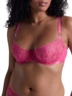 Aubade Rules Of Attraction Half Cup Bra - Exciting Pink -FREYA Shop braforme aubade rules of attraction 4BF14 EXCI 3f