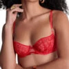 Aubade Rules Of Attraction Half Cup Bra - Flame