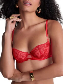 Aubade Rules Of Attraction Half Cup Bra - Flame