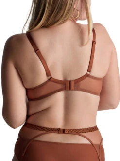 Aubade Sheer Emotion Triangle Plunge Bra - Honey -FREYA Shop braforme aubade sheer emotion 4MF12 HONE 3b