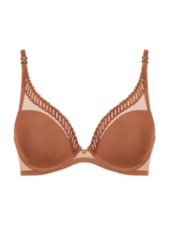 Aubade Sheer Emotion Triangle Plunge Bra - Honey -FREYA Shop braforme aubade sheer emotion 4MF12 HONE c