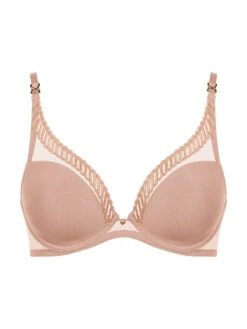 Aubade Sheer Emotion Triangle Plunge Bra - Sand -FREYA Shop braforme aubade sheer emotion 4MF12 SANN c
