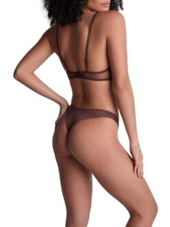 Aubade Sheer Emotion Triangle Plunge Bra - Sepia -FREYA Shop braforme aubade sheer emotion 4MF12 SEPA 2b