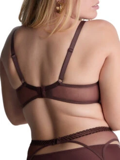 Aubade Sheer Emotion Triangle Plunge Bra - Sepia -FREYA Shop braforme aubade sheer emotion 4MF12 SEPA 3b