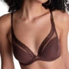 Aubade Sheer Emotion Triangle Plunge Bra - Sepia -FREYA Shop braforme aubade sheer emotion 4MF12 SEPA f