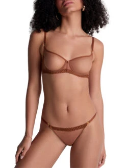Aubade Sheer Emotion Half Cup Bra - Honey -FREYA Shop braforme aubade sheer emotion 4MF14 HONE 2f