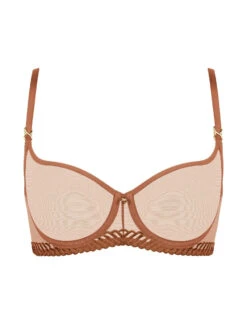 Aubade Sheer Emotion Half Cup Bra - Honey -FREYA Shop braforme aubade sheer emotion 4MF14 HONE c