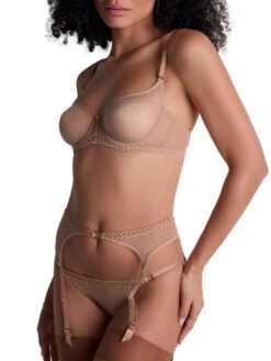 Aubade Sheer Emotion Half Cup Bra - Sand -FREYA Shop braforme aubade sheer emotion 4MF14 SANN 2f