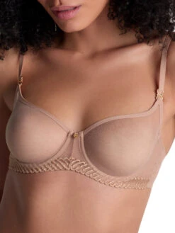 Aubade Sheer Emotion Half Cup Bra - Sand