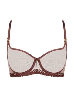 Aubade Sheer Emotion Half Cup Bra - Sepia -FREYA Shop braforme aubade sheer emotion 4MF14 SEPA c