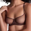 Aubade Sheer Emotion Half Cup Bra - Sepia -FREYA Shop braforme aubade sheer emotion 4MF14 SEPA f