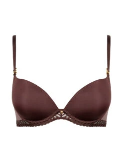 Aubade Sheer Emotion Moulded Push-Up Bra - Sepia -FREYA Shop braforme aubade sheer emotion 4MN08 SEPA c