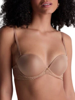 Aubade Sheer Emotion Moulded Strapless Bra - Sand -FREYA Shop braforme aubade sheer emotion 4MP06 SANN 2f