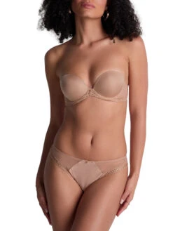 Aubade Sheer Emotion Moulded Strapless Bra - Sand -FREYA Shop braforme aubade sheer emotion 4MP06 SANN 3f