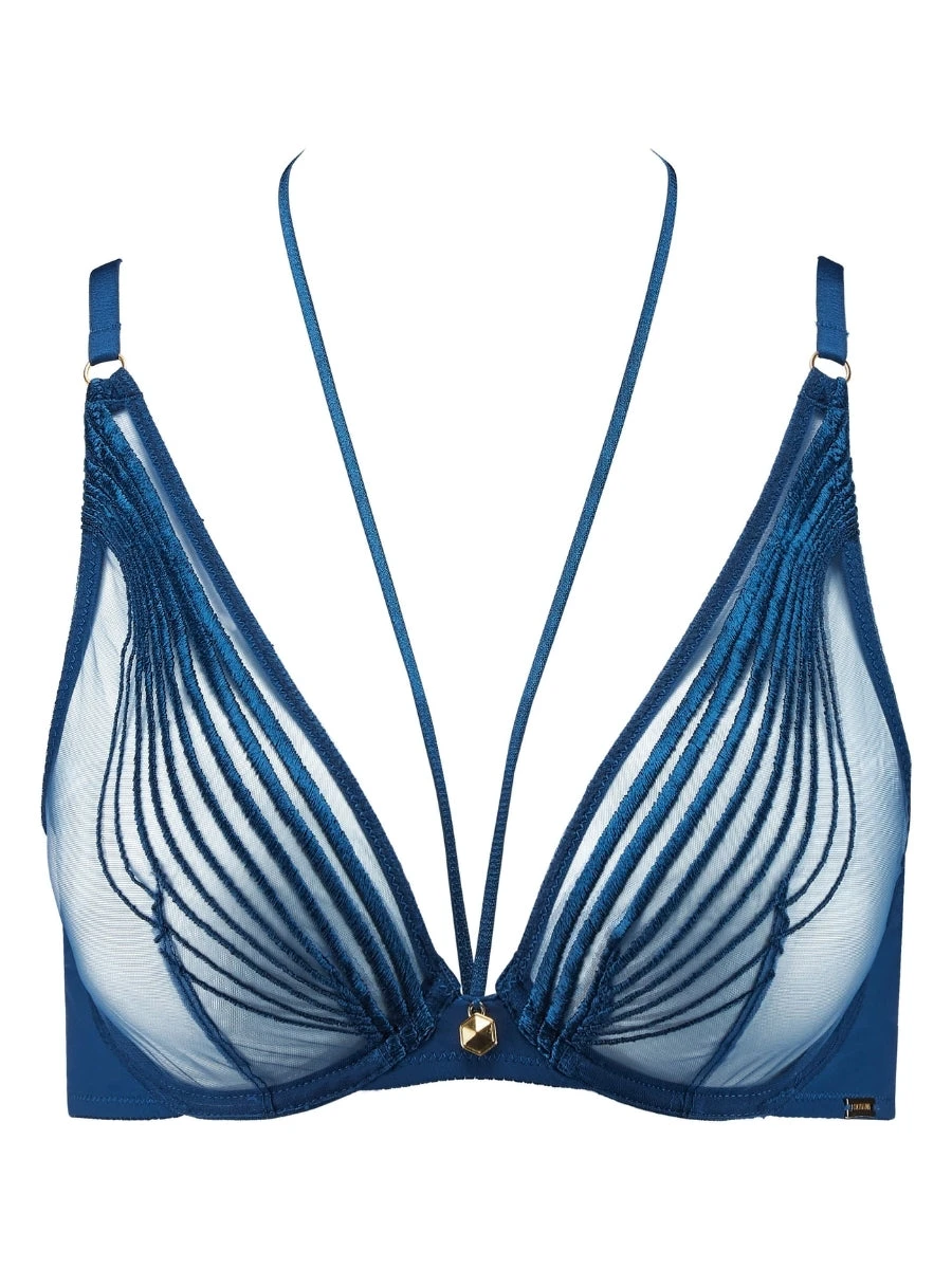 Aubade Sumptuous Waves Triangle Plunge Bra - Imperial Blue 11 Aubade Sumptuous Waves Triangle Plunge Bra - Imperial Blue - Image 9