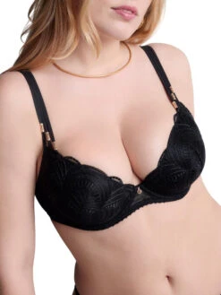 Aubade Vibes Moulded Push-Up Bra - Black -FREYA Shop braforme aubade vibes 2BN08 BLAK 3f