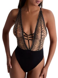 Aubade Voodoo Kiss Bodysuit - Millenium Black -FREYA Shop braforme aubade voodoo kiss 3D86 MIBL 2f