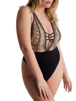 Aubade Voodoo Kiss Bodysuit - Millenium Black -FREYA Shop braforme aubade voodoo kiss 3D86 MIBL 3f