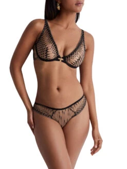 Aubade Voodoo Kiss Triangle Plunge Bra - Millenium Black 11 Aubade Voodoo Kiss Triangle Plunge Bra - Millenium Black -FREYA Shop braforme aubade voodoo kiss 3DFN12 MIBL 2f