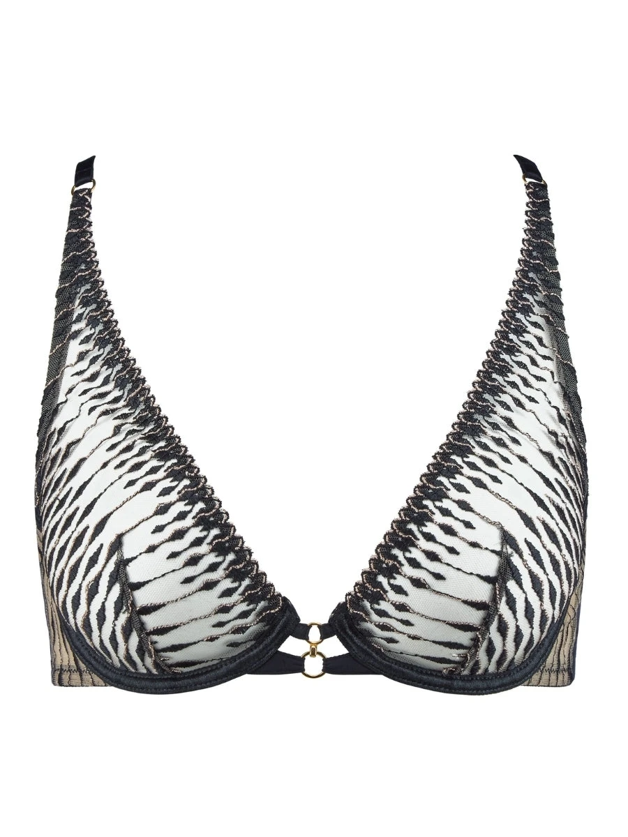 Aubade Voodoo Kiss Triangle Plunge Bra - Millenium Black 9 Aubade Voodoo Kiss Triangle Plunge Bra - Millenium Black - Image 7