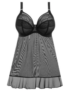 ELOMI Priya Babydoll - Black -FREYA Shop braforme babydoll elomi priya blk plain