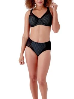 Berlei Beauty Stripe Smoothing Bra - Black/Grey 10 Berlei Beauty Stripe Smoothing Bra - Black/Grey -FREYA Shop braforme berlei b541 blk fl