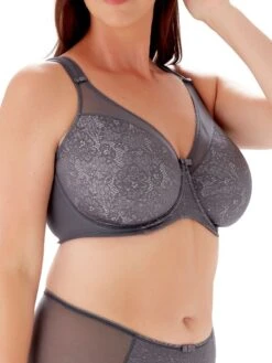 Berlei Beauty Everyday Minimiser Bra - Dark Gray -FREYA Shop braforme berlei lingerie b521 dark gray s