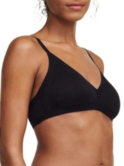 SoftStretch Stripes Padded Bralette - Black -FREYA Shop braforme bra chantelle c20d10 011 side