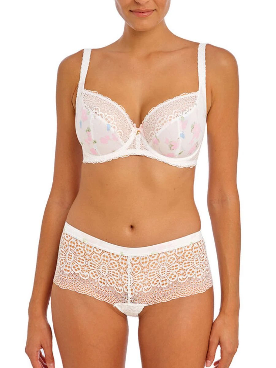 FREYA Daydreaming Plunge Bra - Flora White 5 FREYA Daydreaming Plunge Bra - Flora White - Image 3