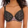 FREYA Infinity Fields Plunge Bra - Black -FREYA Shop braforme bra freya infinity 20fields 401802 blk front