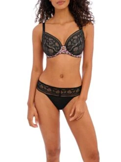 FREYA Infinity Fields Plunge Bra - Black -FREYA Shop braforme bra freya infinity 20fields 401802 blk full 20body