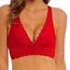 Wacoal Halo Lace Soft Cup Bra - Barbados Cherry -FREYA Shop braforme bra wacoal halo 20lace 811205 602 front