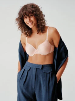 Chantelle C Jolie Memory Foam T-Shirt Bra - Dusky Pink -FREYA Shop braforme chantelle c jolie C13B60 0RG l