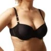 Chantelle Fleurs Half Cup Memory Bra - Black -FREYA Shop braforme chantelle c12m60 011 f
