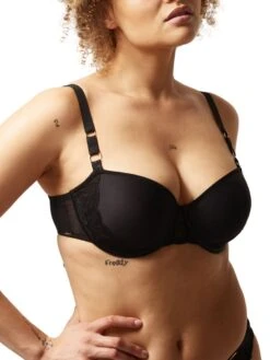 Chantelle Fleurs Half Cup Memory Bra - Black