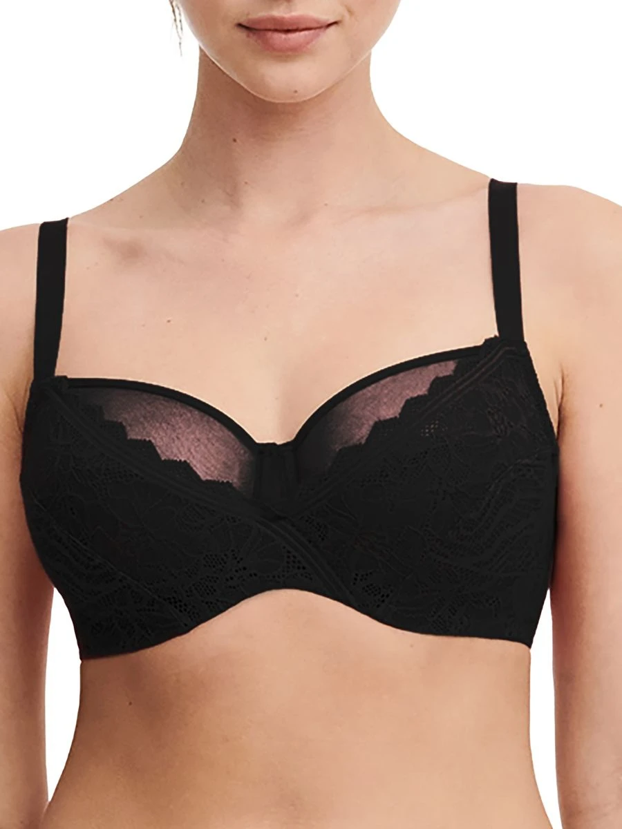 Chantelle Easy Feel Floral Touch Full Cup Bra - Black 3 Chantelle Easy Feel Floral Touch Full Cup Bra - Black