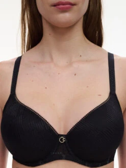 Chantelle Intrigue Memory Foam T-Shirt Bra - Black -FREYA Shop braforme chantelle intrigue C13WN1 011 2f