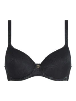 Chantelle Intrigue Memory Foam T-Shirt Bra - Black -FREYA Shop braforme chantelle intrigue C13WN1 011 c