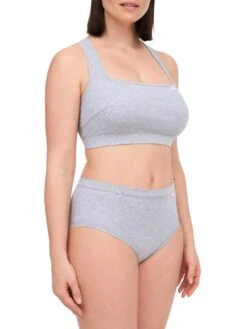 Chantelle Cotton Comfort Bralette - Mixed Grey -FREYA Shop braforme chantelle lingerie bralette c15p10 0fe full1