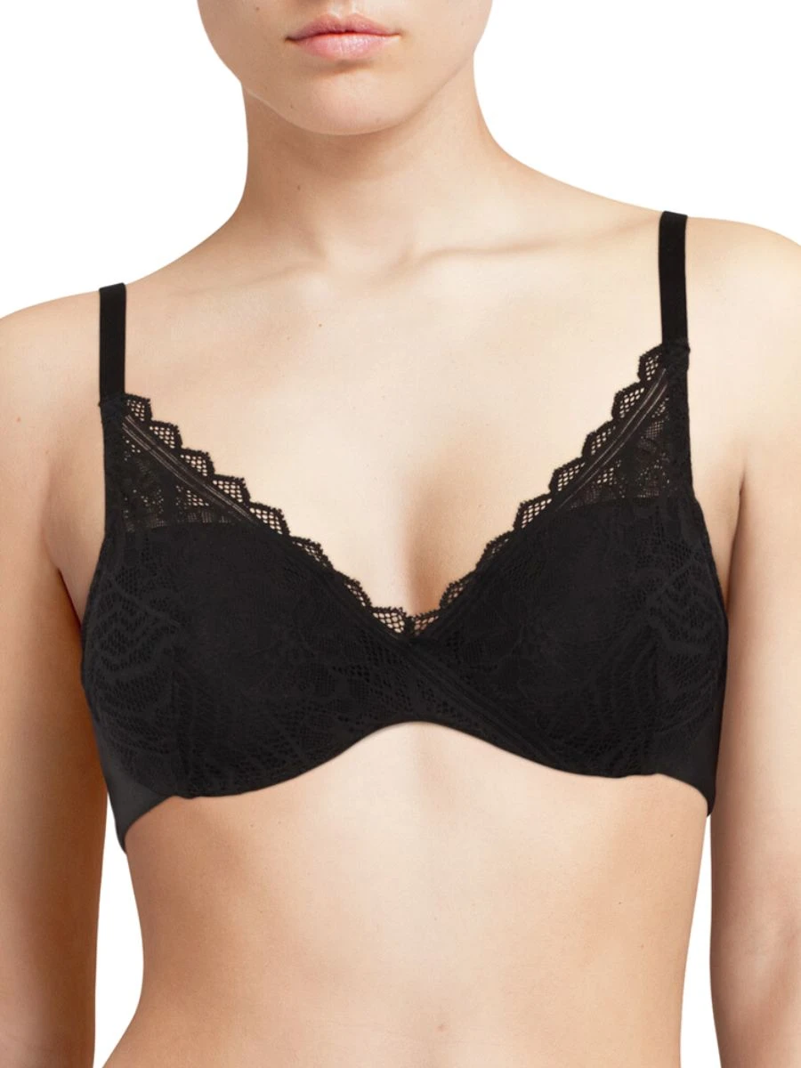 Chantelle Easy Feel Floral Touch Covering Memory Foam Bra - Black 3 Chantelle Easy Feel Floral Touch Covering Memory Foam Bra - Black
