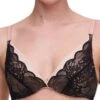 Chantelle Midnight Flowers Plunge T-Shirt Bra - Black -FREYA Shop braforme chantelle lingerie midnight flowers C12N20 011 Black F