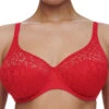 Chantelle Easy Feel Norah Covering Moulded Bra - Poppy Red 1 Chantelle Easy Feel Norah Covering Moulded Bra - Poppy Red -FREYA Shop braforme chantelle norah C13F10 0YU f