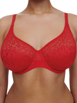 Chantelle Easy Feel Norah Covering Moulded Bra - Poppy Red -FREYA Shop braforme chantelle norah C13F10 0YU s