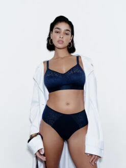 Chantelle Easy Feel Norah Wirefree Support Bra - Ultramarine Blue -FREYA Shop braforme chantelle norah C13F80 023 l