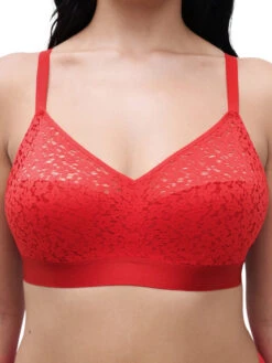 Chantelle Easy Feel Norah Wirefree Support Bra - Poppy Red -FREYA Shop braforme chantelle norah C13F80 0YU s