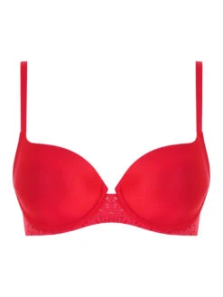 Chantelle Easy Feel Norah Covering T-Shirt Bra - Poppy Red -FREYA Shop braforme chantelle norah C13FN0 0YU c